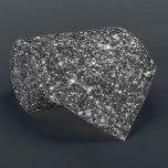 Luxury Sparkly Charcoal Glitter Tie<br><div class="desc">Modern luxury sparkly charcoal black and dark grey glitter graphic art design. Trendy novelty gift for your special event. A faux glitter look with sparkles that you can copy and paste if you'd like a few extra. This graphic art design prints like a photo and transfers nicely to many gifts....</div>