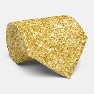 Luxury Sparkly Gold Glitter Tie