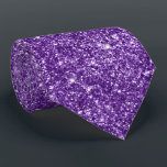 Luxury Sparkly Royal Purple Glitter Tie<br><div class="desc">Modern luxury sparkly dark royal purple glitter graphic art design.
Trendy novelty gift for your special event.
A faux glitter look with sparkles that you can copy and paste if you'd like a few extra.
This graphic art design prints like a photo and transfers nicely to many gifts.</div>