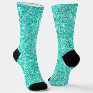 Luxury Sparkly Turquoise Glitter Socks