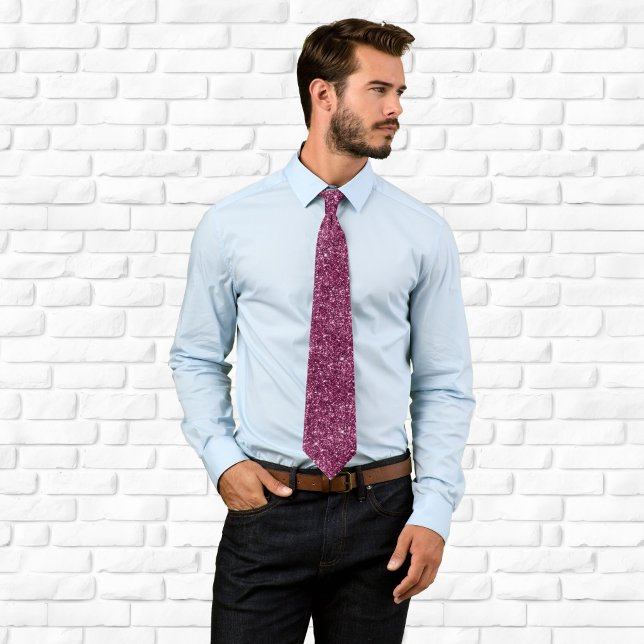 Luxury Sparkly Wine Glitter Tie (Luxury Sparkly Wine Glitter Neck Tie)