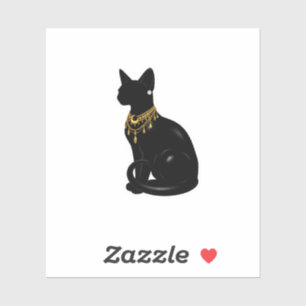 Luxury Sphynx Cat Gold Jewellery Sticker Modern Go