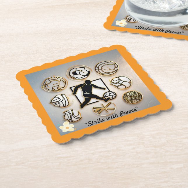 "Luxury Sports Designs" Paper Coaster (Angled)