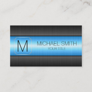 Luxury Stainless Steel Metal Monogram #3 Business Card
