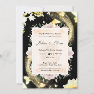 Luxury Starry Night Celestial Wedding Invitation