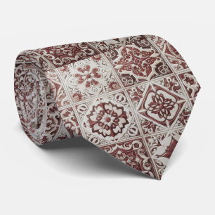 Luxury Statement Burgundy Moroccan Neck Tie