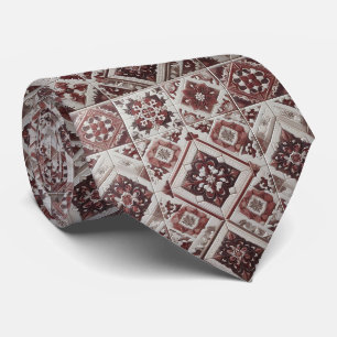 Luxury Statement Burgundy Moroccan Neck Tie