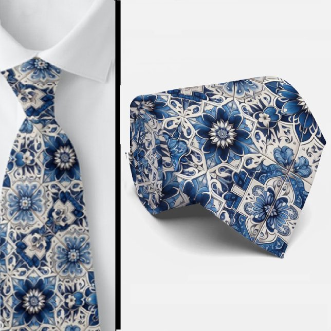 Luxury Statement Moroccan Tiled Faux Silk Neck Tie (Creator Uploaded)