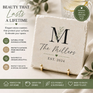 Luxury Stone Coaster Elegant Home Gift