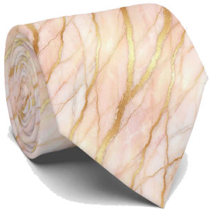 Luxury Stone Tie Rose Gold Pink & Gold Marble