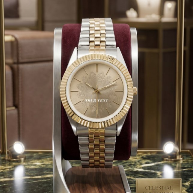 Luxury Sunray Guilloché Gold Watch Face (Creator Uploaded)