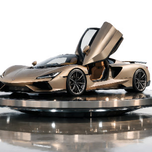 Luxury Supercar  – Champagne Gold Hypercar  Card