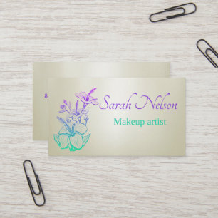 Luxury Sweet Sparkly Makeup Business Card
