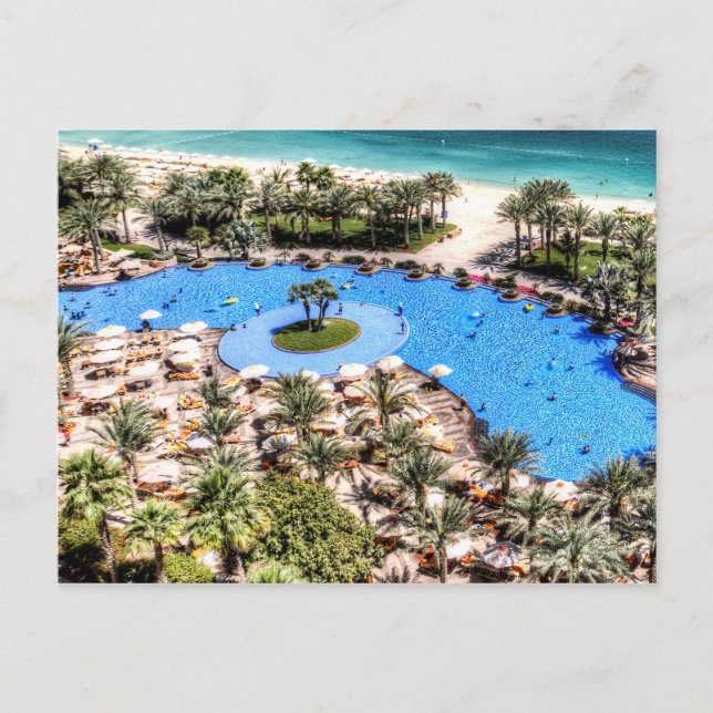 Luxury Swimming Pool Dubai Postcard (Front)