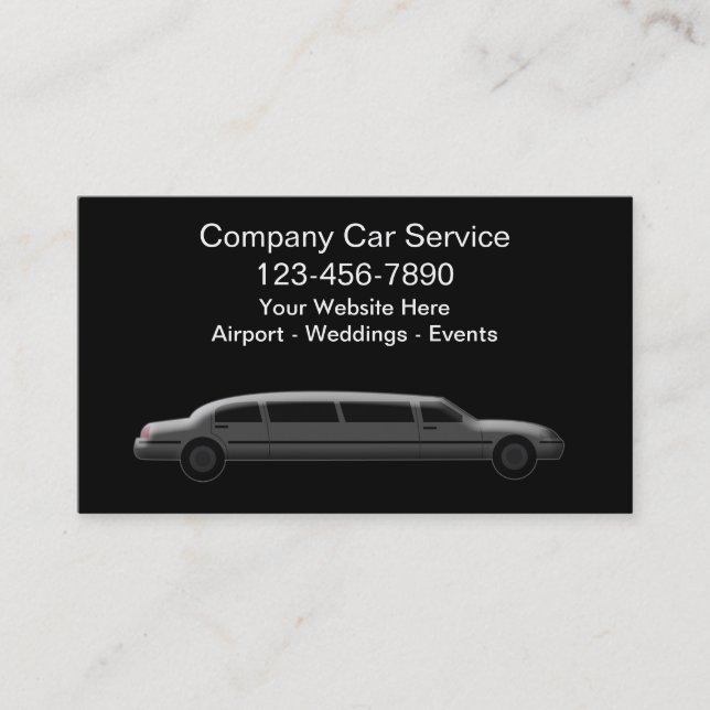 Luxury Taxi Business Cards (Front)