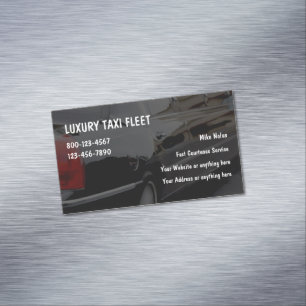 Luxury Taxi Magnetic Business Card