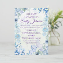 Luxury Teddy Bear Baby Shower Invitation
