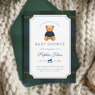 Luxury Teddy Bear baby shower  Invitation