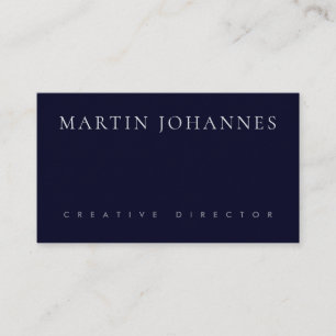 Luxury Thick Elegant Professional Black Blue Plain Business Card