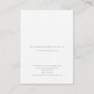 Luxury Thick Modern Plain Minimalist Business Card