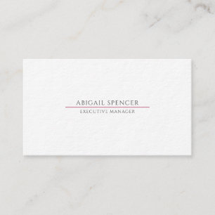 Luxury Thick Plain Black White Professional Business Card