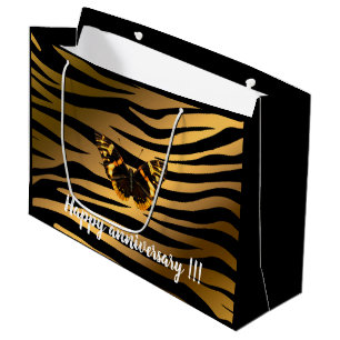 Luxury Tiger Butterfly Trendy Line Large Gift Bag