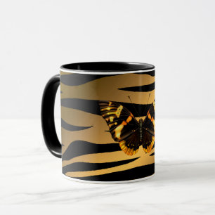 Luxury Tiger Butterfly Trendy Line Mug