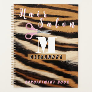 Luxury Tiger Skin Faux Fur Hair Salon Planner