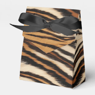 Luxury Tiger Skin Faux Fur Wild Animal Stripe Favour Box