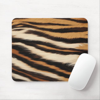 Luxury Tiger Skin Faux Fur Wild Animal Stripe Mouse Pad