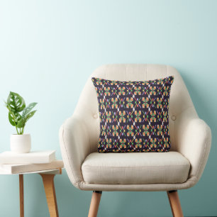 Luxury Traditional Songket Pixel Embroidery Motif  Cushion