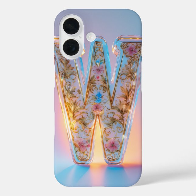 Luxury Transparent Letter W Case-Mate iPhone Case (Back)