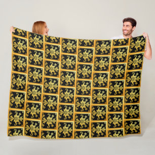 Luxury Trendy Elegant Floral Collection Fleece Blanket