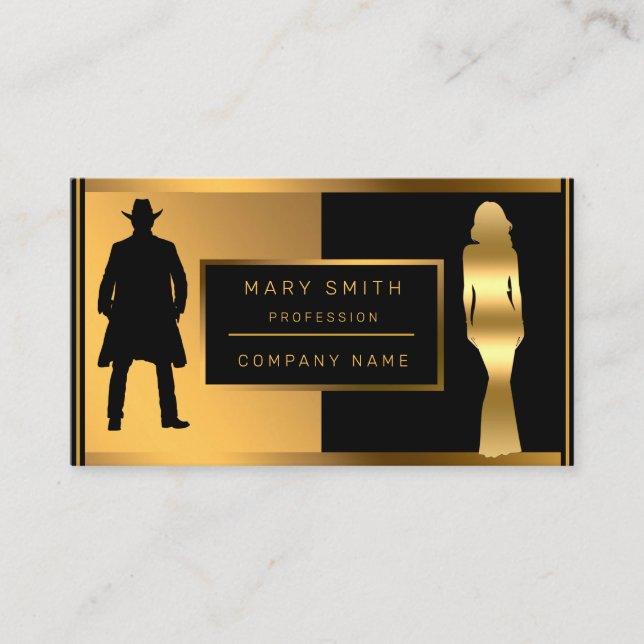 Luxury Trendy Fashion Add Your Text Business Card (Front)