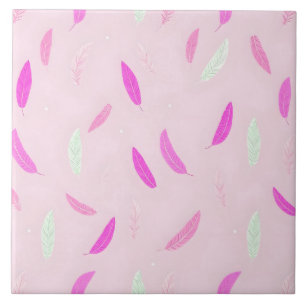 Luxury Trendy Feathers Boho Collection Ceramic Tile