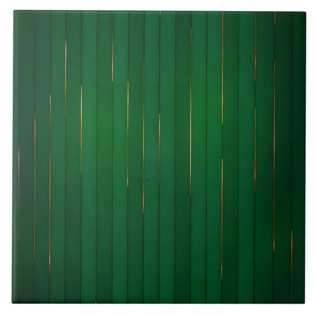 Luxury Trendy Green Gold Linen Texture Collection Ceramic Tile (Front)