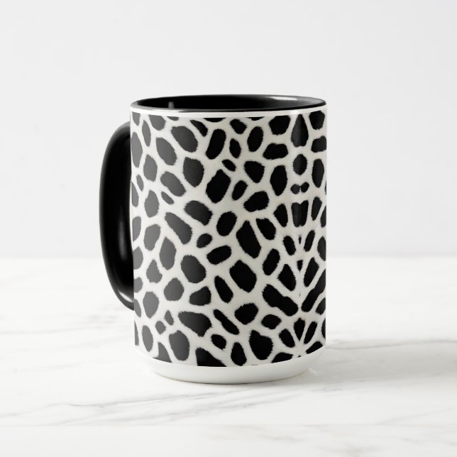 Luxury Trendy White Leopard Elegant Collection Mug (Front Left)