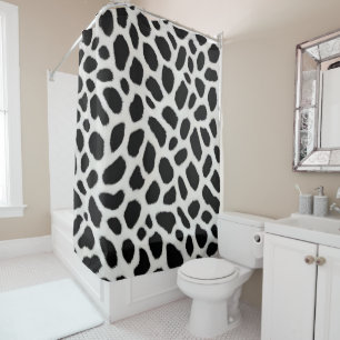 Luxury Trendy White Leopard Elegant Collection Shower Curtain