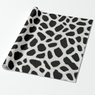 Luxury Trendy White Leopard Elegant Collection Wrapping Paper