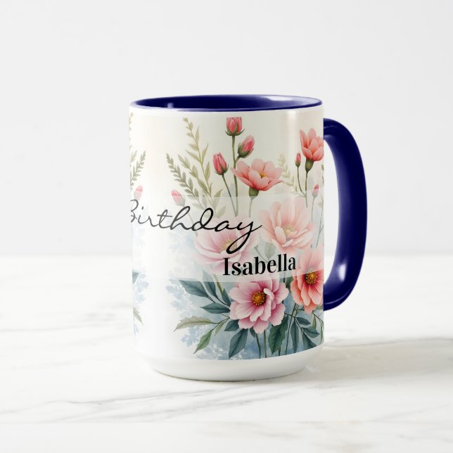 Luxury Trendy Wildflowers Beautiful Collection Mug (Front Right)