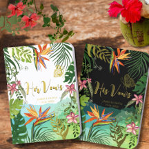 Luxury Tropical Bird of Paradise Gold Foil Wedding
