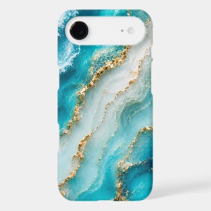 Luxury Turquoise Agate Marble with Gold Veins