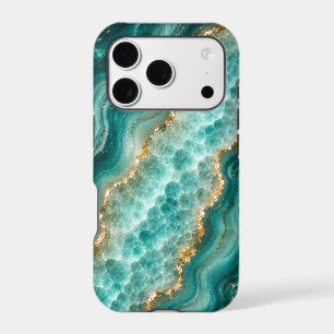 Luxury Turquoise Agate Marble with Gold Veins