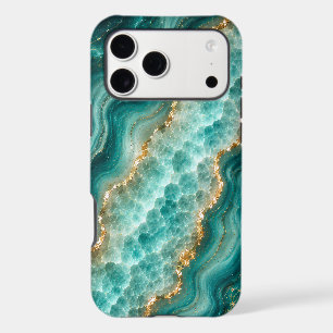 Luxury Turquoise Agate Marble with Gold Veins