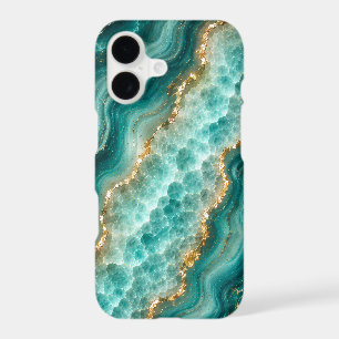 Luxury Turquoise Agate Marble with Gold Veins
