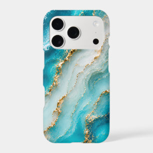Luxury Turquoise Agate Marble with Gold Veins