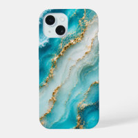 Luxury Turquoise Agate Marble with Gold Veins
