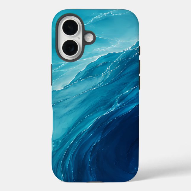 Luxury Turquoise Ocean Flow Case-Mate iPhone Case (Back)
