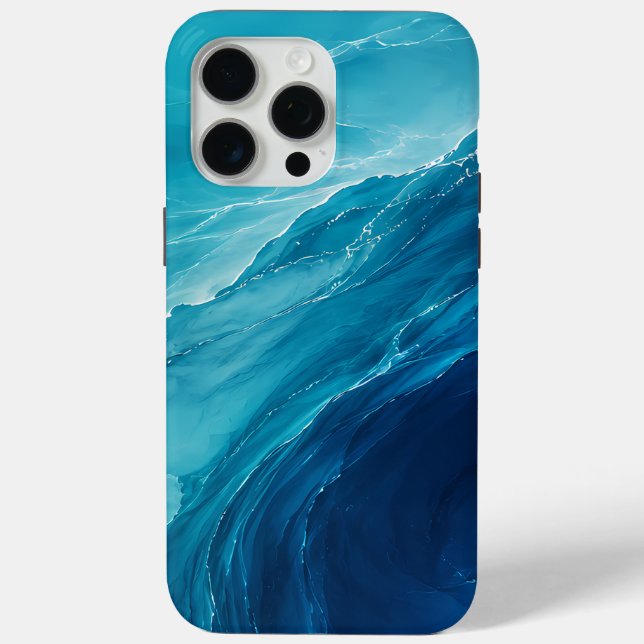 Luxury Turquoise Ocean Flow Case-Mate iPhone Case (Back)