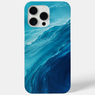 Luxury Turquoise Ocean Flow iPhone 15 Pro Max Case